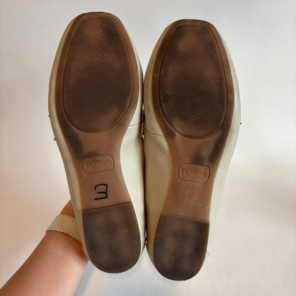 KORKS kork ease womens cream vegan leather Posie Penny Loafer flats shoes size 9 - Picture 4 of 13
